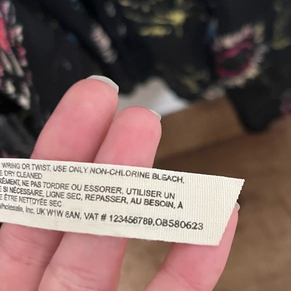 FREE PEOPLE Garden Party Black Floral Tiered Maxi Dress Size XS - Picture 10 of 14